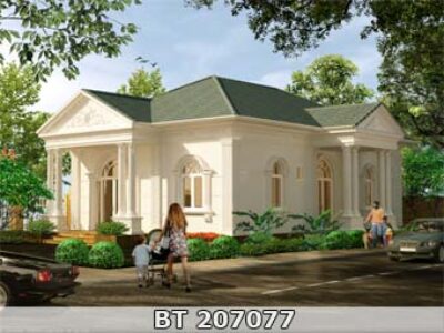Biệt thự châu âu cổ điển 1 tầng đẹp