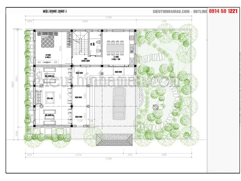bản vẽ nhà thờ họ 2 tầng