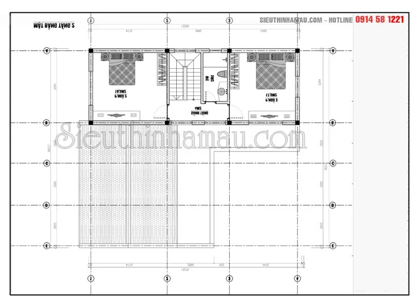 bản vẽ nhà thờ họ 2 tầng