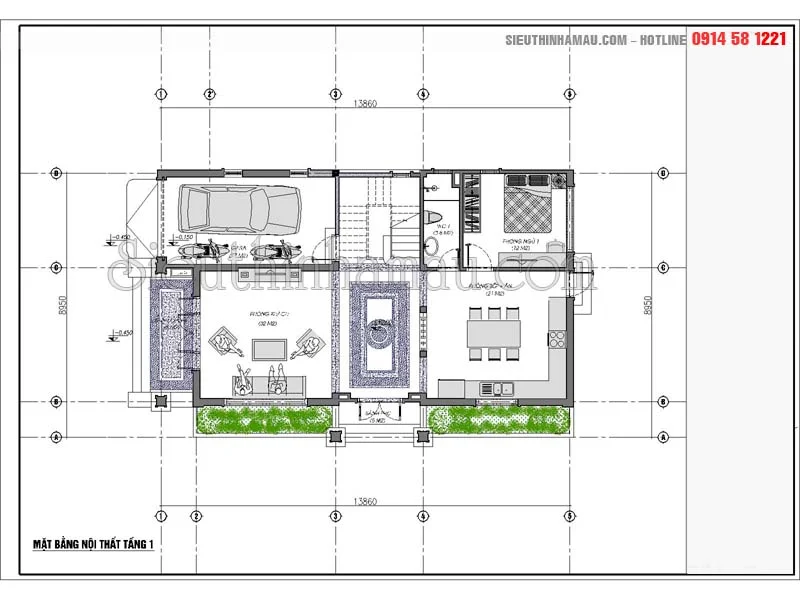 Nhà đẹp 2 tầng 8x15m
