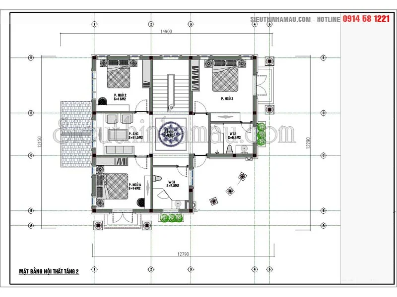 thiết kế nhà 12x15m