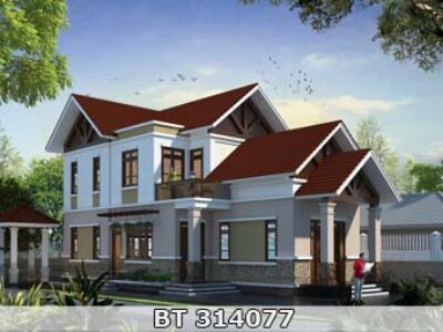 mẫu nhà cấp 4 có gác lửng 100m2