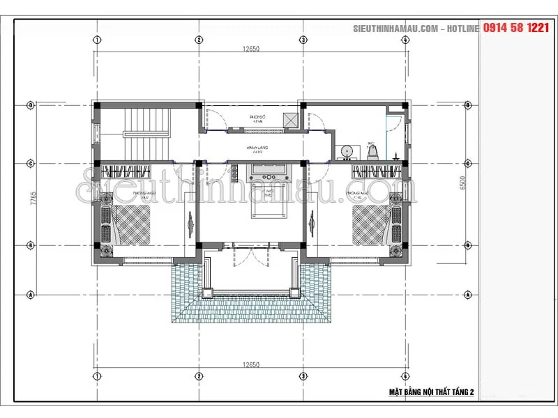 mẫu nhà đẹp 2 tầng mặt tiền 7m