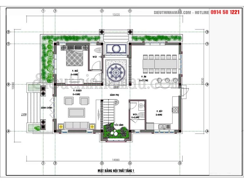 mẫu nhà mặt tiền 8.5m