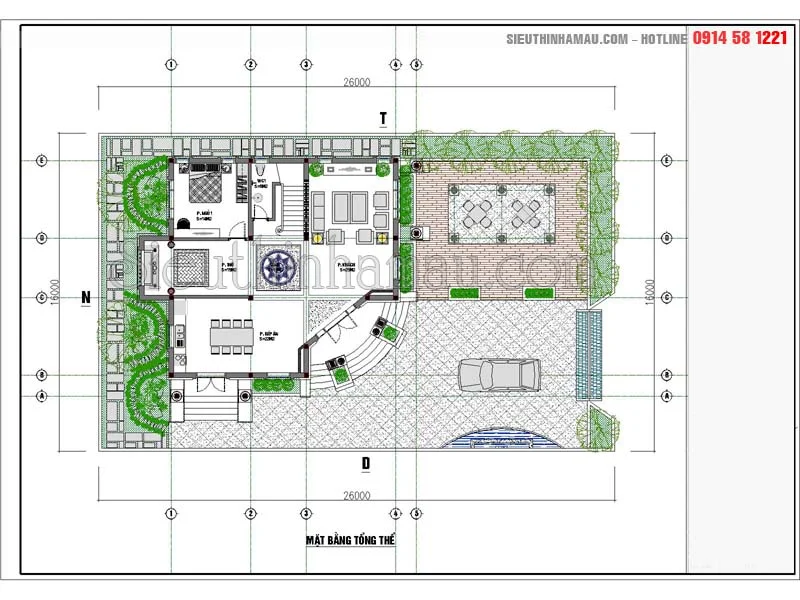 nhà 2 mặt tiền kiểu pháp