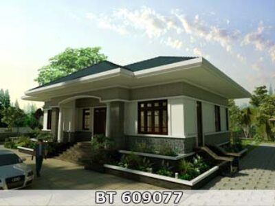 Nhà cấp 4 hình chữ nhật đẹp