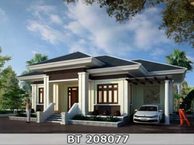 nhà cấp 4 mái thái 3 phòng ngủ