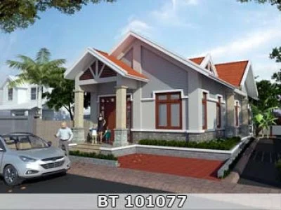 Mẫu nhà cấp 4 ngang 7m BT101077