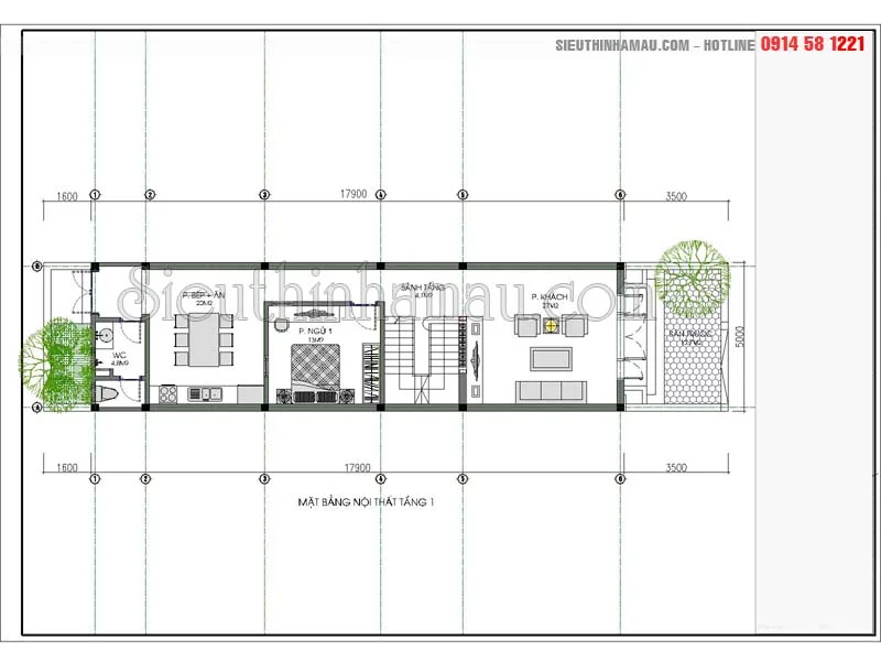 Nhà đẹp 2 tầng 5x18m