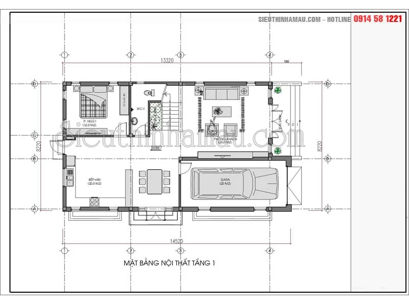 Nhà đẹp 2 tầng 8x13m đẹp