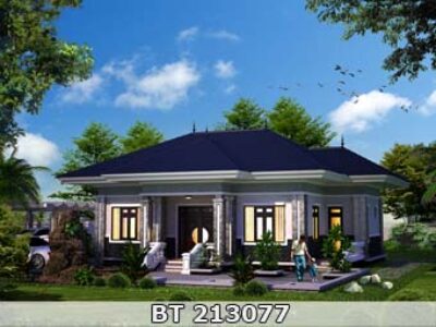 nhà vuông mái thái 1 tầng
