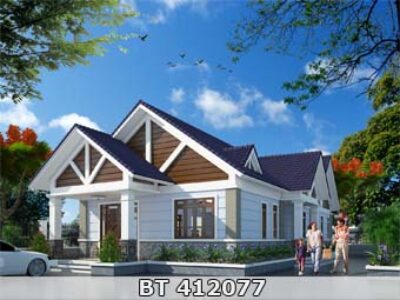 thiết kế nhà 1 tầng 180m2