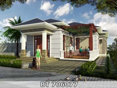 Thiết kế nhà 10x18m diện tích 160m2 1 tầng mái thái đơn giản mà đẹp