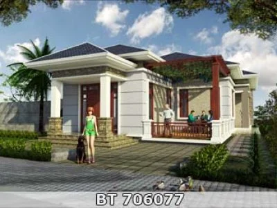 Thiết kế nhà 10x18m diện tích 160m2 1 tầng mái thái đơn giản mà đẹp