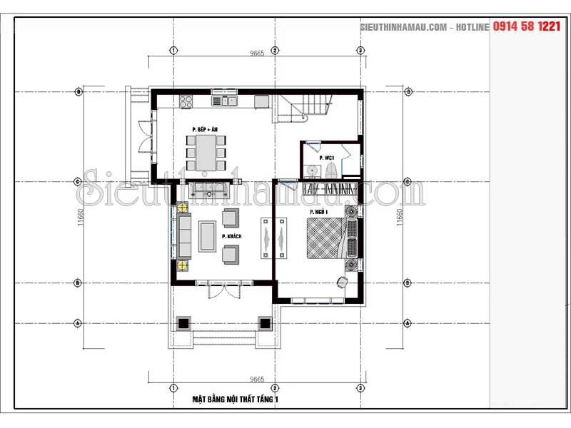 Thiết kế nhà 80m2 3 phòng ngủ đẹp