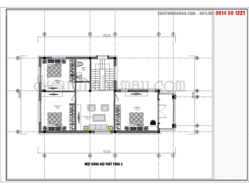 Thiết kế nhà 8x13m 2 tầng đẹp