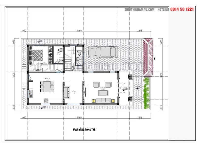 Thiết kế nhà 8x13m 2 tầng đẹp