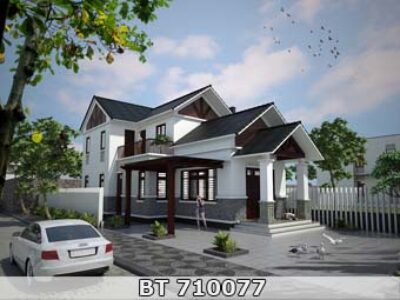thiết kế nhà cấp 4 gác lửng 3 phòng ngủ