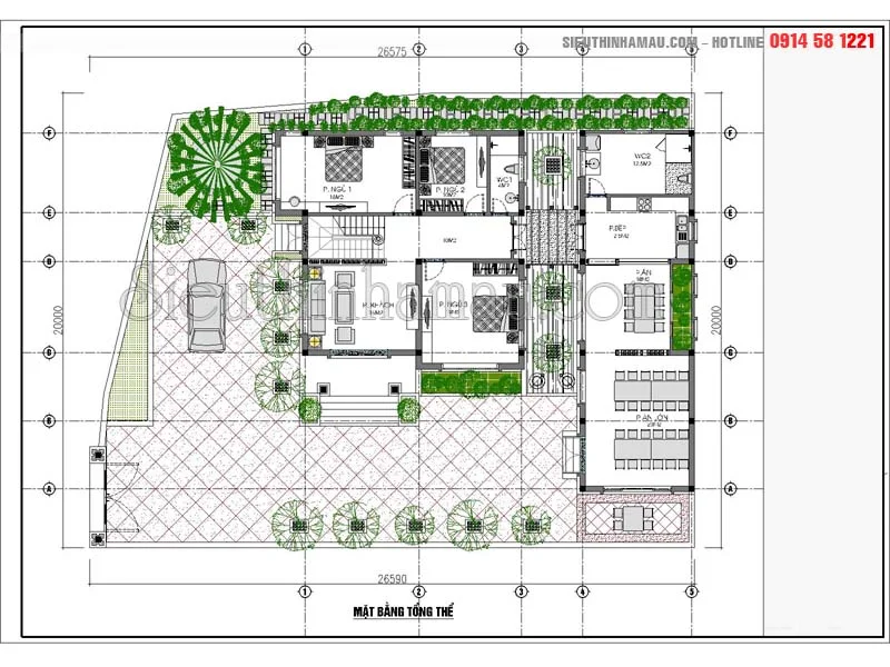 Thiết kế nhà có 5 phòng ngủ đẹp