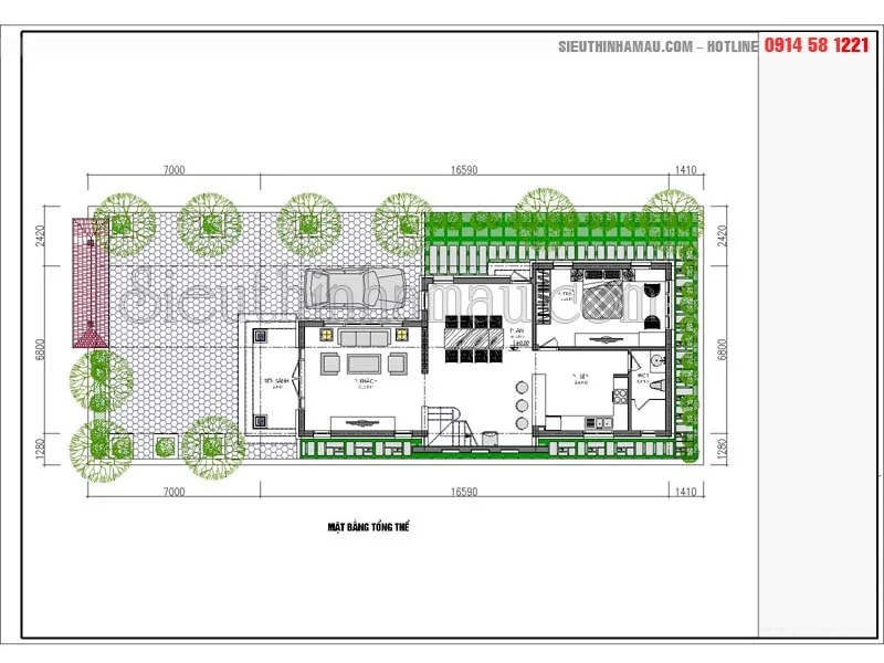 mẫu nhà đẹp 7x16m