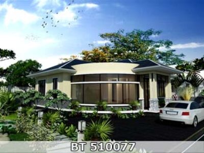 thiết kế nhà vườn 1 tầng 2 phòng ngủ