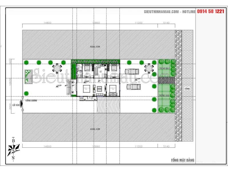 nhà 100m2 2 phòng ngủ