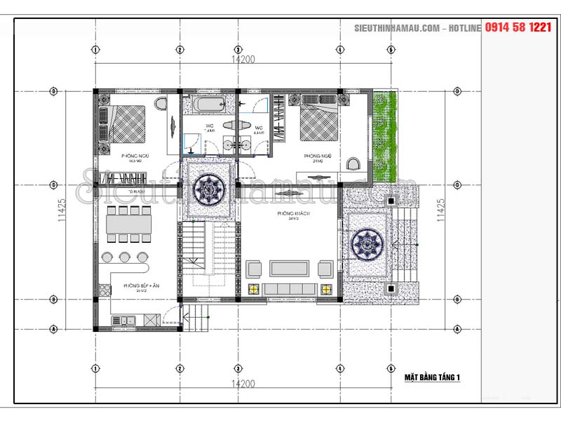 Bản Vẽ Thiết Kế Nhà 2 Tầng Hoàn Chỉnh | Siêu Thị Nhà Mẫu