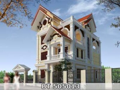 bản vẽ thiết kế nhà biệt thự 4 tầng