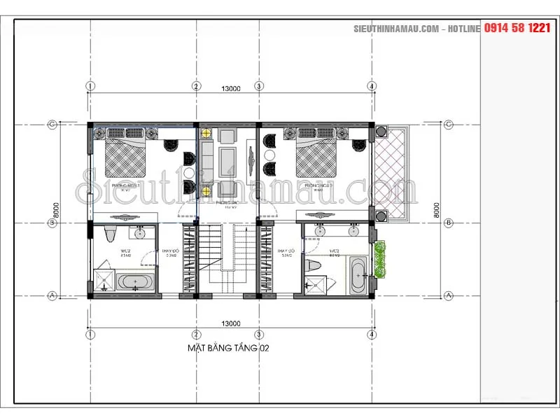Biệt thự phố mặt tiền 8m