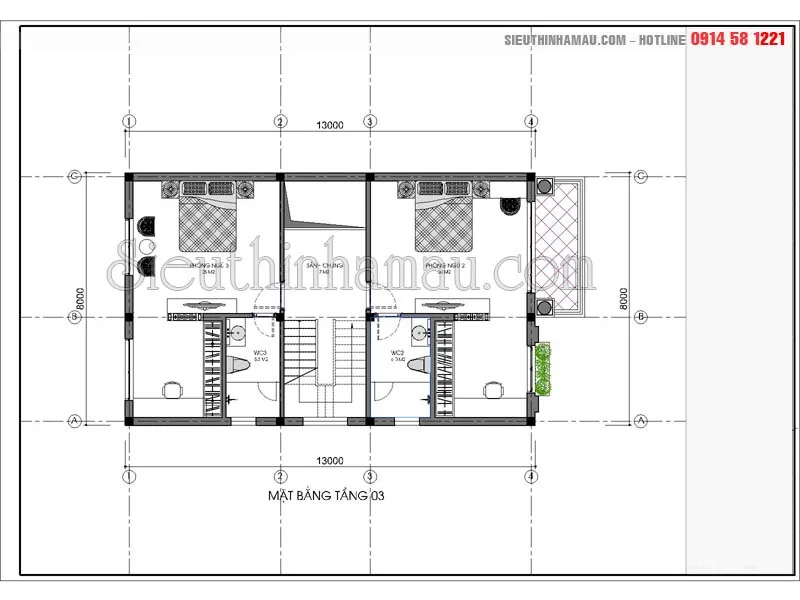 Biệt thự phố mặt tiền 8m