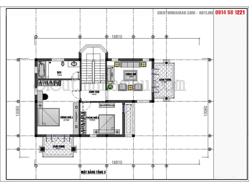 Hình ảnh biệt thự 3 tầng