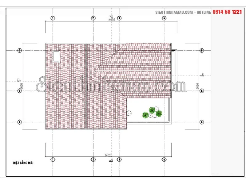 Mặt bằng biệt thự 110m2