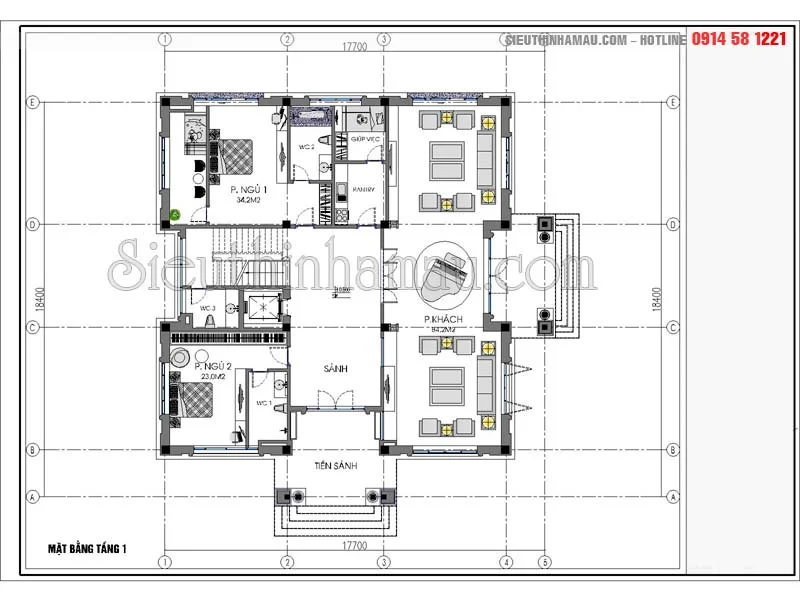 Biệt thự 3 tầng kiểu châu âu