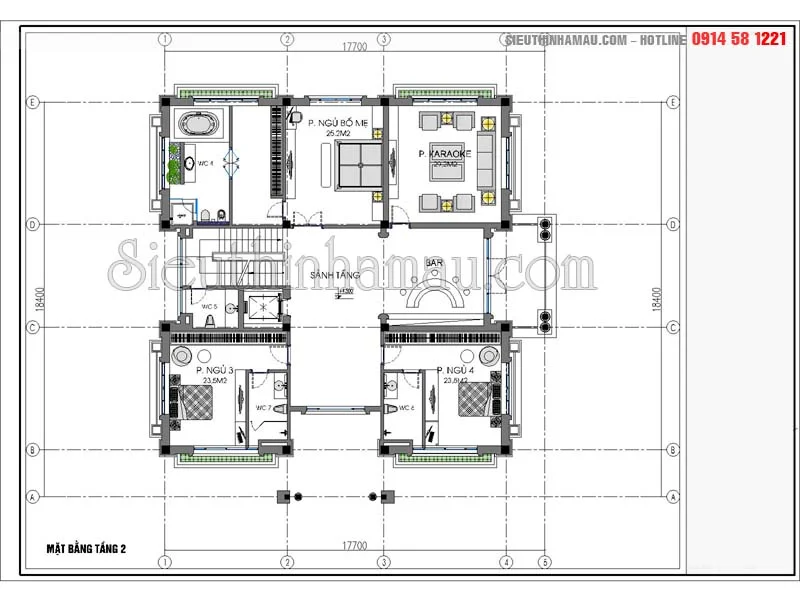 Biệt thự 3 tầng kiểu châu âu