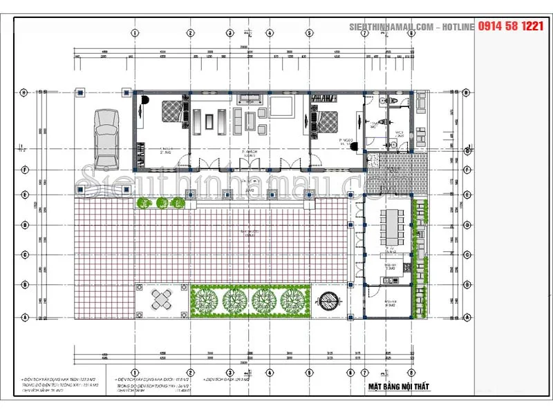 Mẫu nhà cấp 4 mái ngói đơn giản đẹp 150m2