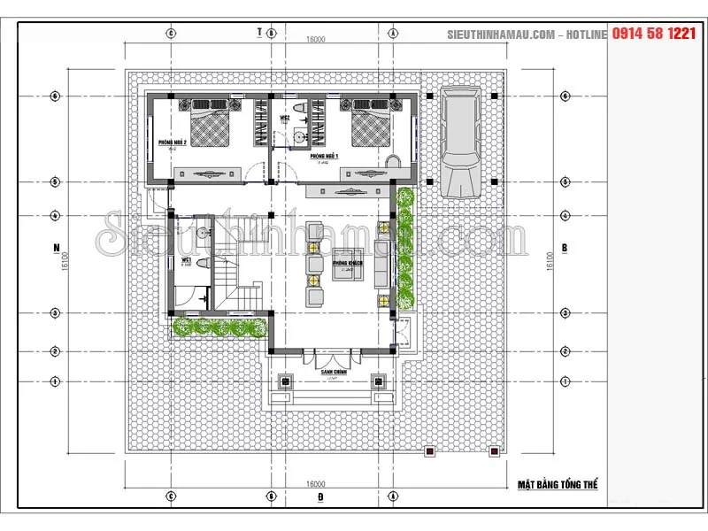 Mẫu biệt thự 2 tầng 130m2
