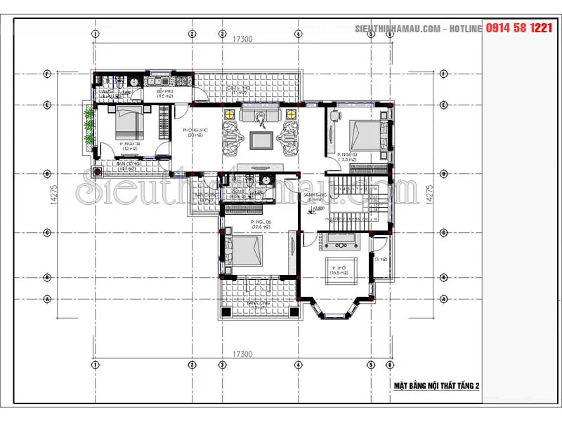 Mẫu nhà 2 tầng kiểu châu âu