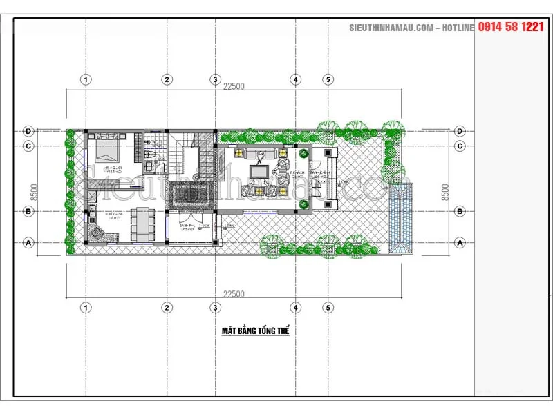 Mẫu nhà 3 tầng mặt tiền 8m
