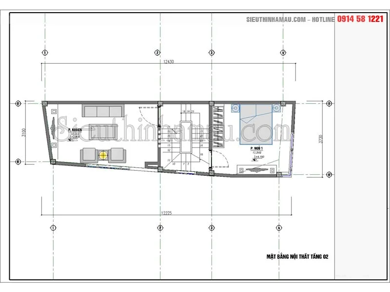 mẫu nhà phố 4x12m