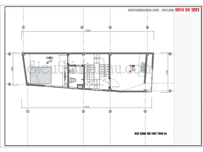 mẫu nhà phố 4x12m