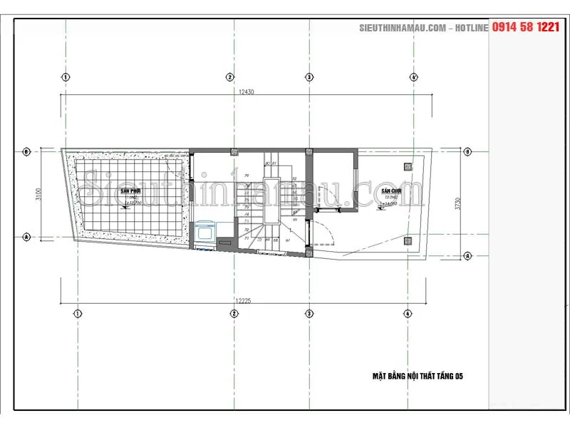 mẫu nhà phố 4x12m