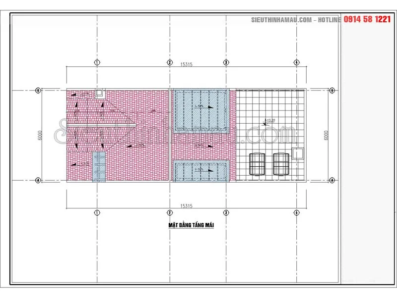 Tư vấn mẫu Mẫu thiết kế nhà ống 6x15m 4 tầng