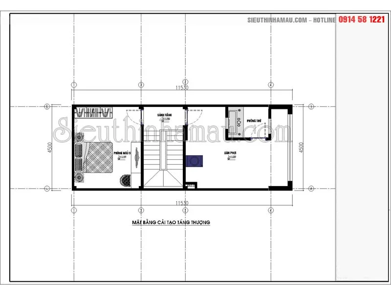 Mẫu thiết kế nhà phố 50m2 4 tầng hiện đại