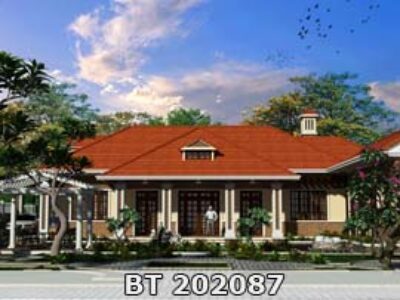 Thiết kế nhà cấp 4 mái ngói đơn giản đẹp