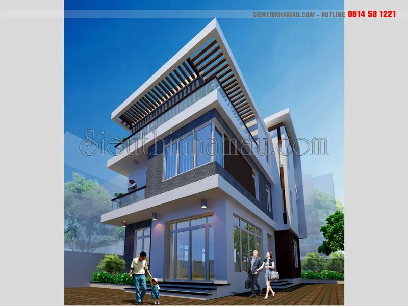 Nhà hiện đại 100m2 đẹp