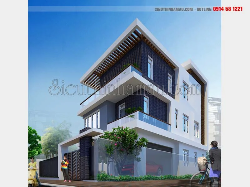 Nhà mái bằng hiện đại