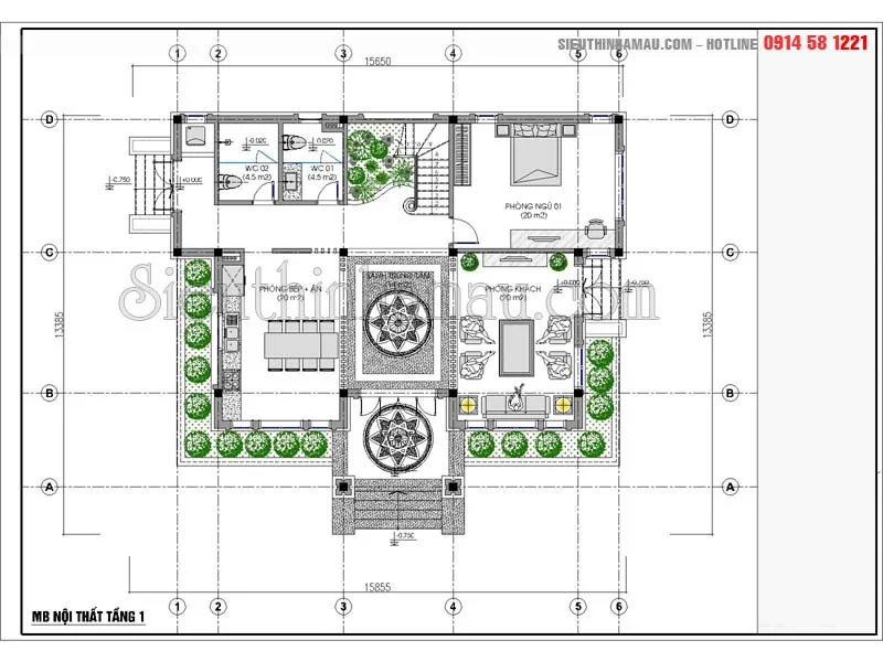 Nhà mái thái 130m2
