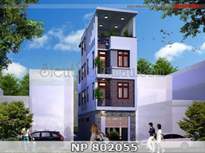 Nhà ống 4 tầng mặt tiền 4m