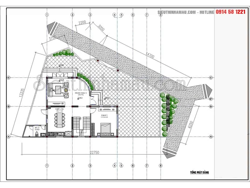 Thiết kế nhà 3 tầng 90m2