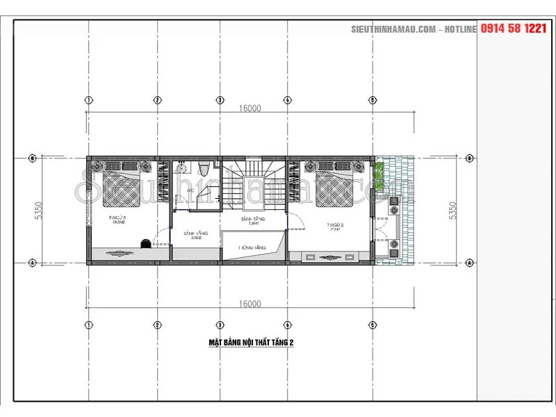Thiết kế nhà 5x16m đẹp